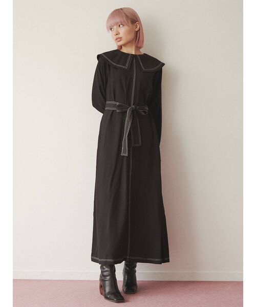 merry jenny（メリージェニー）の「Ｗステッチリボンワンピース（ワンピース・レディース・ブラック/アイボリー・FREE）」の20枚目の写真