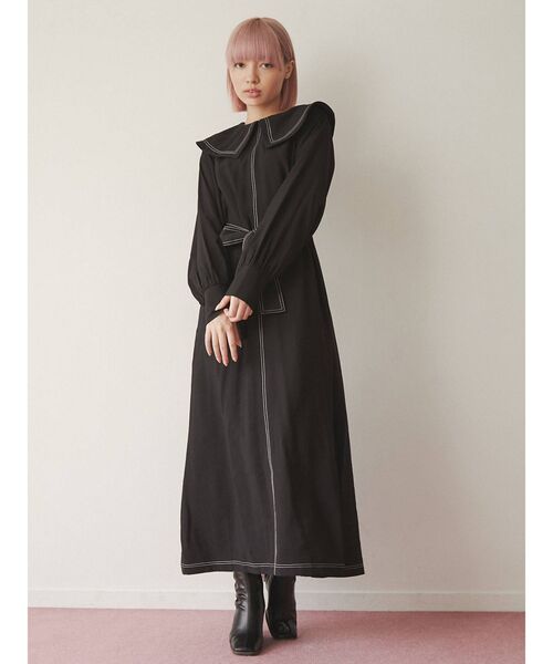 merry jenny（メリージェニー）の「Ｗステッチリボンワンピース（ワンピース・レディース・ブラック/アイボリー・FREE）」の21枚目の写真