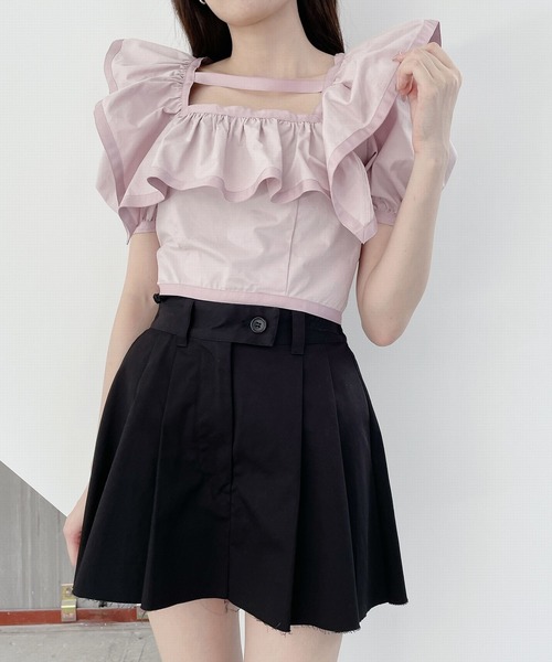 lilLilly（リルリリー）の「フリルスクエアブラウス（シャツ/ブラウス・レディース・ホワイト/ブラック/ピンク・FREE）」の21枚目の写真