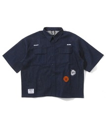 DENIM&LEOPARD SHIRT S/S