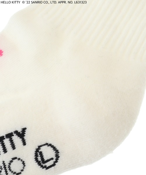 Candy Stripper（キャンディストリッパー）の「HELLO KITTY RIB ソックス（ソックス/靴下・レディース・ブラック/ピンク/オフホワイト・FREE）」の6枚目の写真