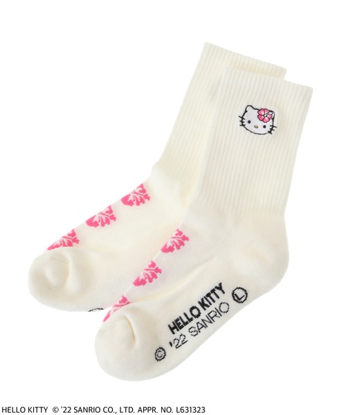 Candy Stripper（キャンディストリッパー）の「HELLO KITTY RIB ソックス（ソックス/靴下・レディース・ブラック/ピンク/オフホワイト・FREE）」の4枚目の写真