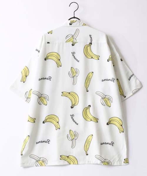 SITRY（シトリー）の「Oversize Drop shoulder open color banana shirt/別注 オーバーサイズ ドロップショルダー オープンカラー バナナ シャツ（シャツ/ブラウス・メンズ・ホワイト/ネイビー/ピンク・M/L）」の5枚目の写真