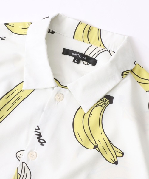 セール】Oversize Drop shoulder open color banana shirt/別注