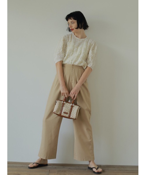 AMAIL（アマイル）の「Pcopon cloth（Tシャツ/カットソー・レディース・ブラック/アイボリー・FREE）」の15枚目の写真