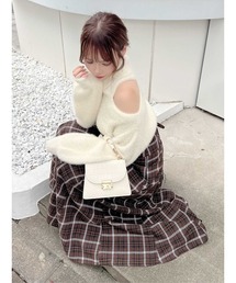 dazzlin | ショルダーオープンシャギーニットトップス(ニット/セーター)