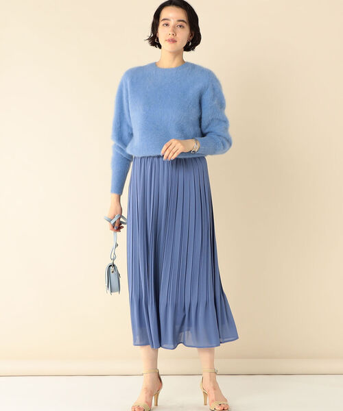 NOLLEY'S Sophi ヘアリークルーネックプルオーバーニット NOLLEY'S Sophi（ノーリーズソフィー） カーディガン ヘアリーメタル釦