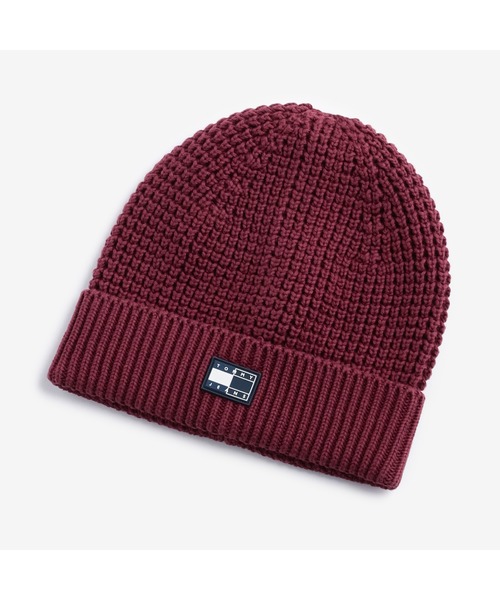 tommy jeans(トミー ジーンズ)の「ニットキャップ(ニットキャップ/ビーニー・メンズ・ブラック/バーガンディー・FREE)」の2枚目の写真