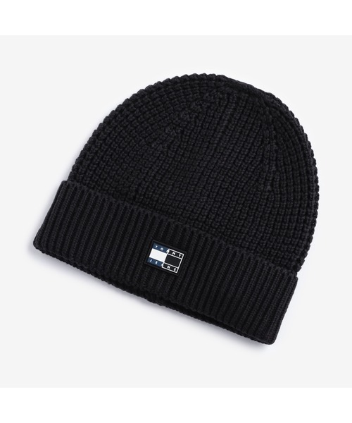 tommy jeans(トミー ジーンズ)の「ニットキャップ(ニットキャップ/ビーニー・メンズ・ブラック/バーガンディー・FREE)」の1枚目の写真