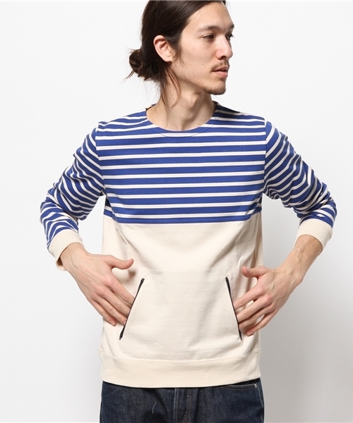 JOURNAL STANDARD(ジャーナルスタンダード)の「WAIT / ワイト: LE MINOR TECK MAER / カットソー(Tシャツ/カットソー・メンズ・アイボリー/ネイビー/ブルー系その他・SMALL/MEDIUM)」の3枚目の写真