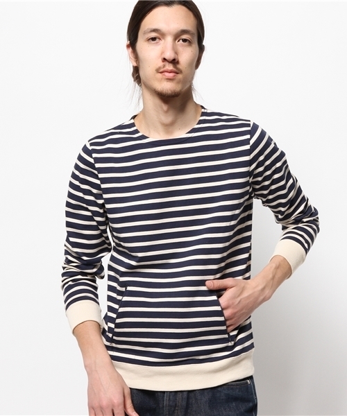 JOURNAL STANDARD(ジャーナルスタンダード)の「WAIT / ワイト: LE MINOR TECK MAER / カットソー(Tシャツ/カットソー・メンズ・アイボリー/ネイビー/ブルー系その他・SMALL/MEDIUM)」の2枚目の写真