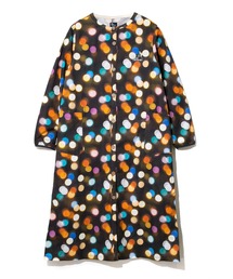 オリジナル総柄Pt ノーカラーロングシャツワンピース W