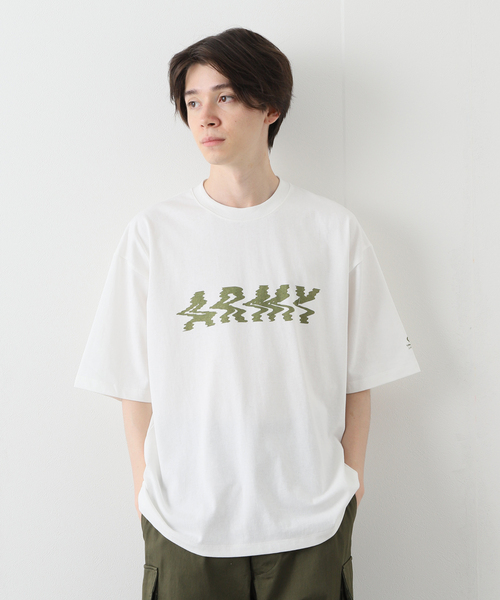 JOURNAL STANDARD(ジャーナルスタンダード)の「【平沼 久幸/ひらぬま ひさゆき】ARMY/アーミー トレー二ングウェアー めまい Tシャツ(Tシャツ/カットソー・メンズ・チャコールグレー/イエロー/ホワイト・LARGE/X-LARGE/MEDIUM)」の2枚目の写真