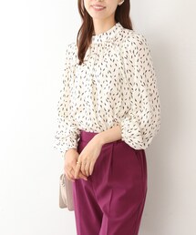 DRESKIP | 【店頭でも人気！】スタンドカラー ギャザーブラウス(シャツ/ブラウス)