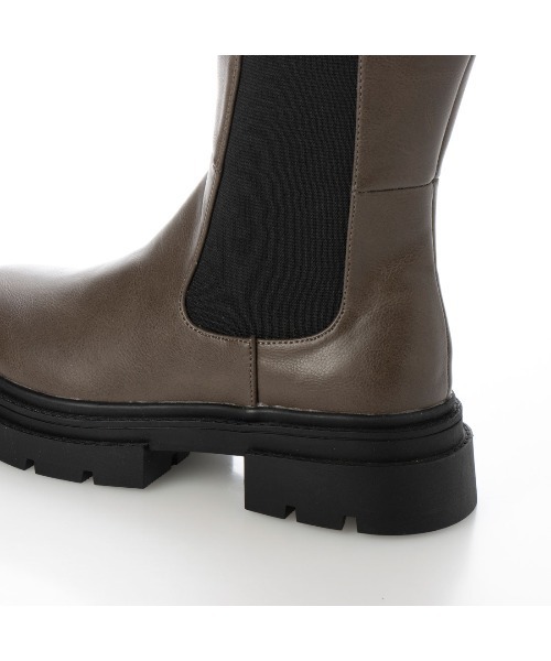 noyau（ノヤウ）の「サイドゴアタンクソールロングブーツ（ブーツ・レディース・ブラック/デザートカモ/アイボリー・L/LL/S/M）」の4枚目の写真