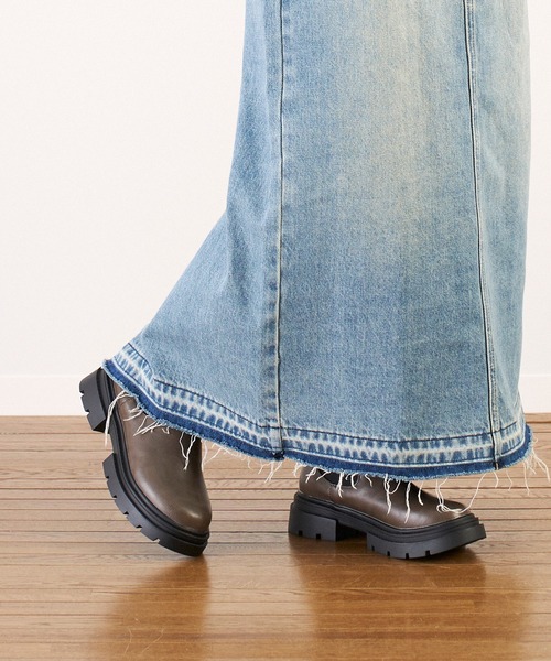 noyau（ノヤウ）の「サイドゴアタンクソールロングブーツ（ブーツ・レディース・ブラック/デザートカモ/アイボリー・L/LL/S/M）」の22枚目の写真