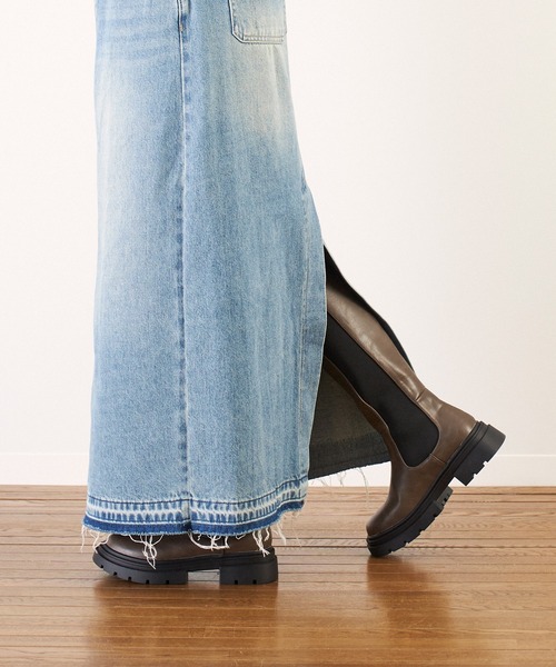 noyau（ノヤウ）の「サイドゴアタンクソールロングブーツ（ブーツ・レディース・ブラック/デザートカモ/アイボリー・L/LL/S/M）」の21枚目の写真