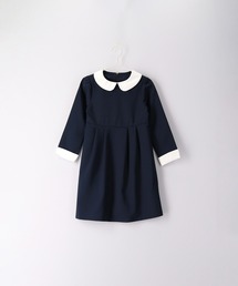 【KIDS】ラク美/衿・カフスデザインタックワンピース