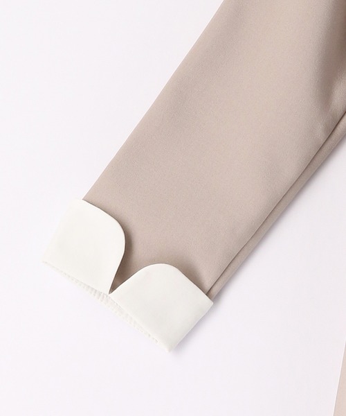 ROPE' PICNIC（ロペピクニック）の「【KIDS】ラク美/衿・カフスデザインタックワンピース（ワンピース・キッズ・ベージュ/ネイビー・150/140/110/120/130）」の7枚目の写真