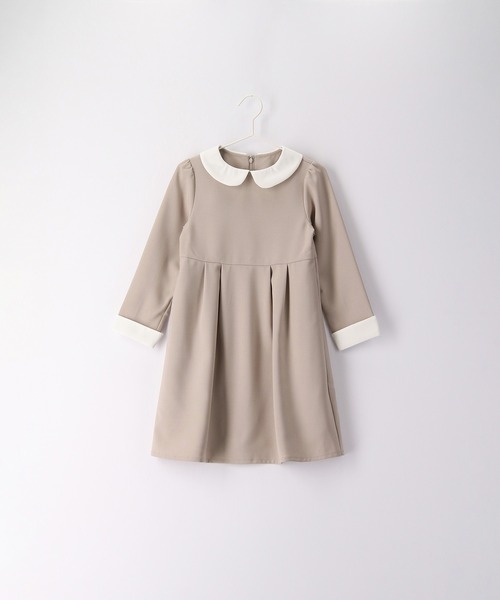 ROPE' PICNIC（ロペピクニック）の「【KIDS】ラク美/衿・カフスデザインタックワンピース（ワンピース・キッズ・ベージュ/ネイビー・150/140/110/120/130）」の13枚目の写真