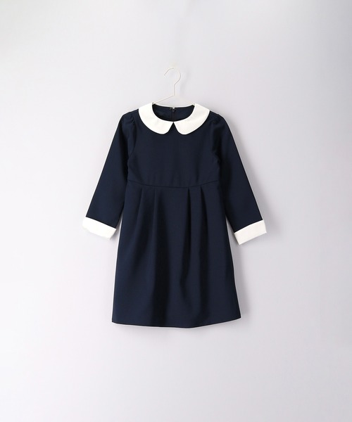 ROPE' PICNIC（ロペピクニック）の「【KIDS】ラク美/衿・カフスデザインタックワンピース（ワンピース・キッズ・ベージュ/ネイビー・150/140/110/120/130）」の14枚目の写真