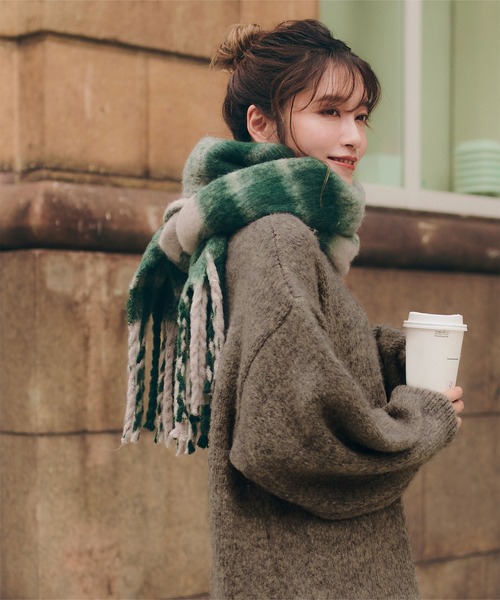 titivate（ティティベイト）の「ﾎﾞｰﾄﾈｯｸﾐﾆ丈ﾆｯﾄﾜﾝﾋﾟｰｽ（ワンピース・レディース・ライトグレー/ベージュ/ブラウン・S/M）」の19枚目の写真