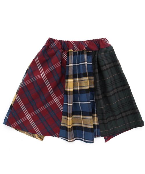 F.O.KIDS（エフオーキッズ）の「キリカエスカート（スカート・キッズ・インディゴブルー/チェック/ベージュ・100/140/90/110/120/80/130/95）」の3枚目の写真