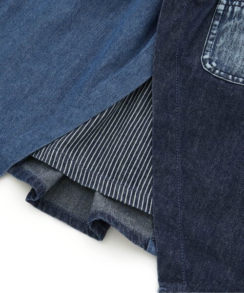 F.O.KIDS（エフオーキッズ）の「キリカエスカート（スカート・キッズ・インディゴブルー/チェック/ベージュ・100/140/90/110/120/80/130/95）」の14枚目の写真