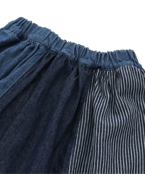 F.O.KIDS（エフオーキッズ）の「キリカエスカート（スカート・キッズ・インディゴブルー/チェック/ベージュ・100/140/90/110/120/80/130/95）」の7枚目の写真