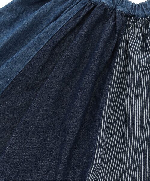 F.O.KIDS（エフオーキッズ）の「キリカエスカート（スカート・キッズ・インディゴブルー/チェック/ベージュ・100/140/90/110/120/80/130/95）」の9枚目の写真