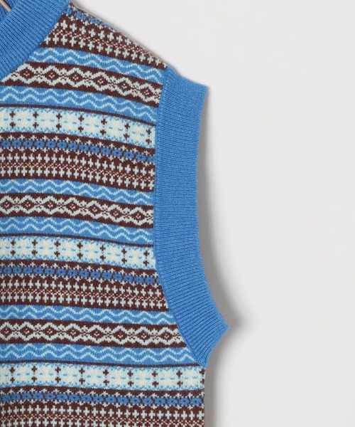 LOWRYS FARM（ローリーズファーム）の「ＪＱニットベスト　168990（ベスト・キッズ・ブルー/ピンク・110cm/120cm/130cm/140cm/150cm）」の6枚目の写真