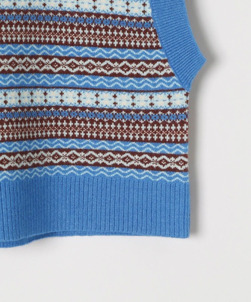 LOWRYS FARM（ローリーズファーム）の「ＪＱニットベスト　168990（ベスト・キッズ・ブルー/ピンク・110cm/120cm/130cm/140cm/150cm）」の8枚目の写真