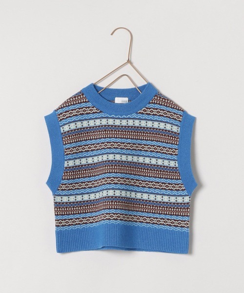 LOWRYS FARM（ローリーズファーム）の「ＪＱニットベスト　168990（ベスト・キッズ・ブルー/ピンク・110cm/120cm/130cm/140cm/150cm）」の13枚目の写真