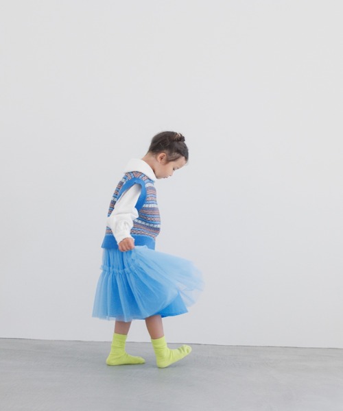 LOWRYS FARM（ローリーズファーム）の「ＪＱニットベスト　168990（ベスト・キッズ・ブルー/ピンク・110cm/120cm/130cm/140cm/150cm）」の12枚目の写真