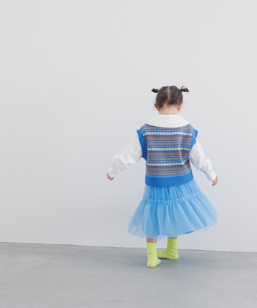 LOWRYS FARM（ローリーズファーム）の「ＪＱニットベスト　168990（ベスト・キッズ・ブルー/ピンク・110cm/120cm/130cm/140cm/150cm）」の11枚目の写真