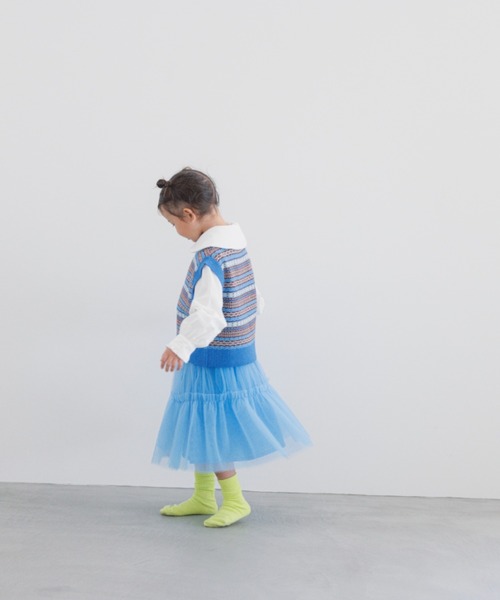 LOWRYS FARM（ローリーズファーム）の「ＪＱニットベスト　168990（ベスト・キッズ・ブルー/ピンク・110cm/120cm/130cm/140cm/150cm）」の10枚目の写真