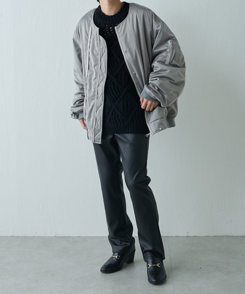 Lui's（ルイス）の「BIG MA-1(オーバーサイズ)（MA-1・メンズ・ブラック/グレー・FREE）」の17枚目の写真