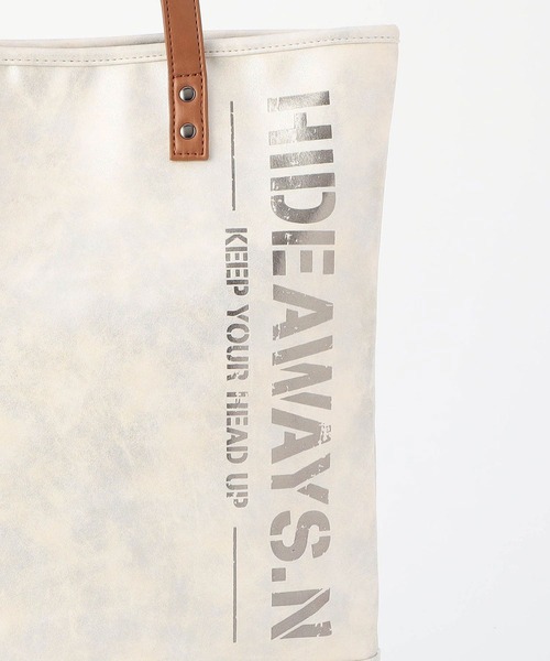 HIDEAWAYS NICOLE（ハイダウェイニコル）の「ロゴ入りトートバッグ（トートバッグ・メンズ・オフホワイト/ネイビー/ブラック・FREE）」の9枚目の写真