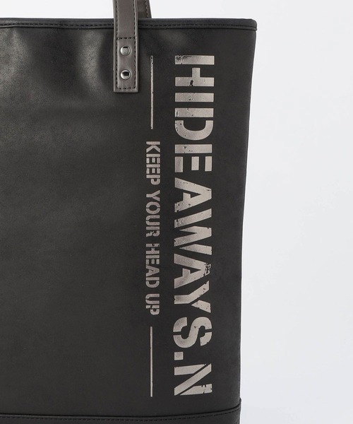 HIDEAWAYS NICOLE（ハイダウェイニコル）の「ロゴ入りトートバッグ（トートバッグ・メンズ・オフホワイト/ネイビー/ブラック・FREE）」の10枚目の写真