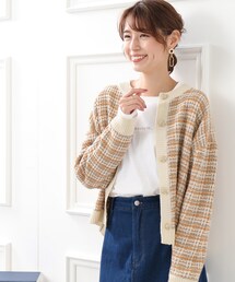 DRESKIP | ニットツィードカーディガン(カーディガン/ボレロ)