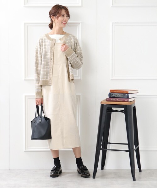 DRESKIP（ドレスキップ）の「◆ニットツィードカーディガン（カーディガン/ボレロ・レディース・ブラック/サンドベージュ/オレンジ・02/03/04）」の21枚目の写真