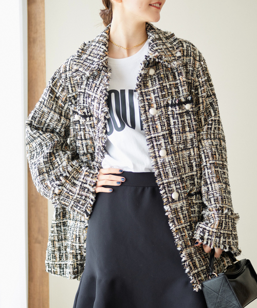 IENA（イエナ）の「《追加》ホワイトツイードジャケット（その他
