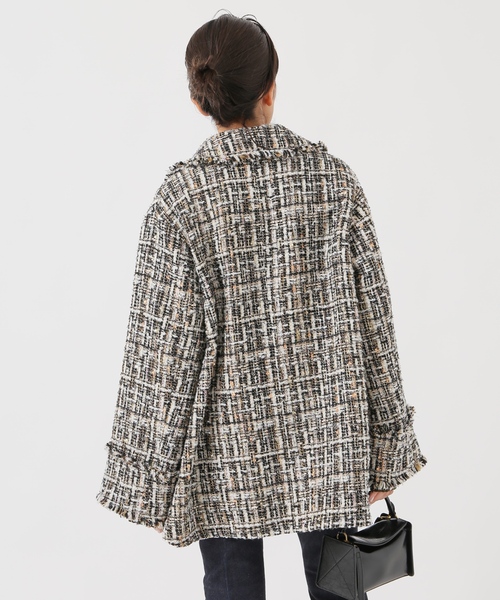 IENA ホワイトツイードジャケット 36 IENA（イエナ）の「ホワイトツイードジャケット（その他アウター