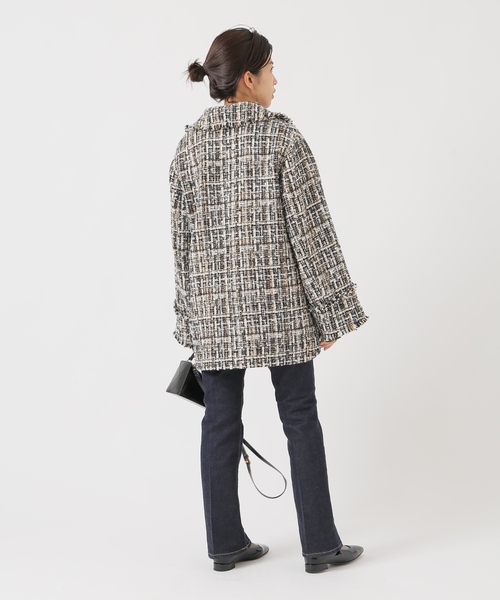 【美品】IENA ホワイトツイードジャケット36 IENA（イエナ）の「《追加》ホワイトツイードジャケット（その他