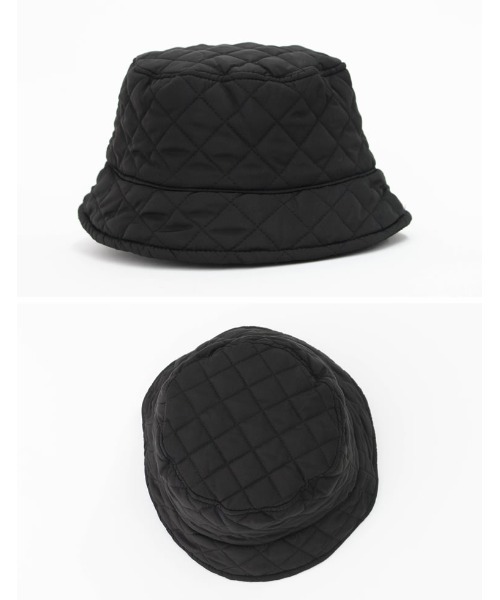 Re:EDIT(リエディ)の「キルティングバケットハット(ハット・レディース・アイボリー/ブラック・FREE)」の3枚目の写真