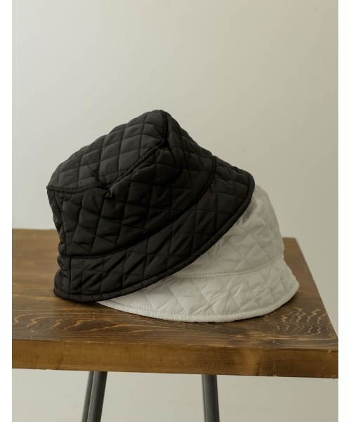 Re:EDIT(リエディ)の「キルティングバケットハット(ハット・レディース・アイボリー/ブラック・FREE)」の7枚目の写真