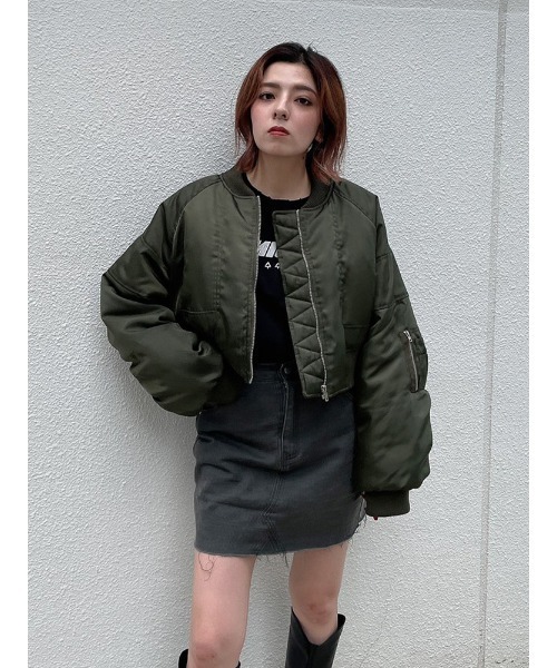 ENVYM(アンビー)の「クロップドMA-1(MA-1・レディース・ブラック/カーキ/アイボリー・FREE)」の17枚目の写真