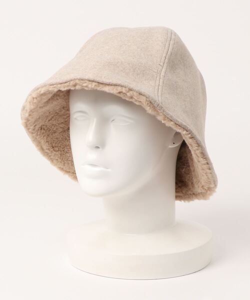 Samansa Mos2(サマンサ モスモス)の「中ボアハット(ハット・レディース・モカ/オフホワイト・フリ-)」の2枚目の写真