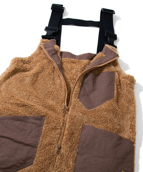 go slow caravan（ゴースローキャラバン）の「COBMASTER/コブマスター　両面メランジファー オーバーオール（サロペット/オーバーオール・メンズ・カーキ/ダークグレー/モカ・LARGE/X-LARGE/MEDIUM）」の5枚目の写真