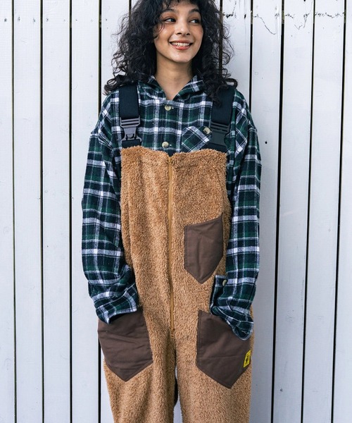 go slow caravan（ゴースローキャラバン）の「COBMASTER/コブマスター　両面メランジファー オーバーオール（サロペット/オーバーオール・メンズ・カーキ/ダークグレー/モカ・LARGE/X-LARGE/MEDIUM）」の10枚目の写真